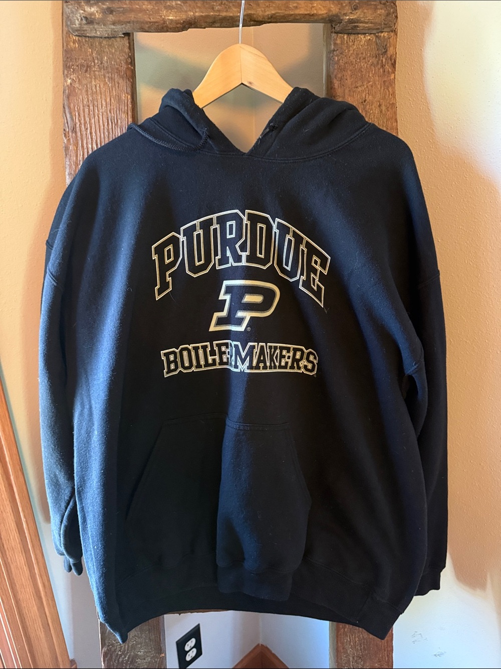 Purdue Boilermakers Black Hooded Sweatshirt XL
